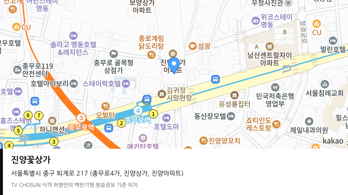 진양꽃상가 위치 지도