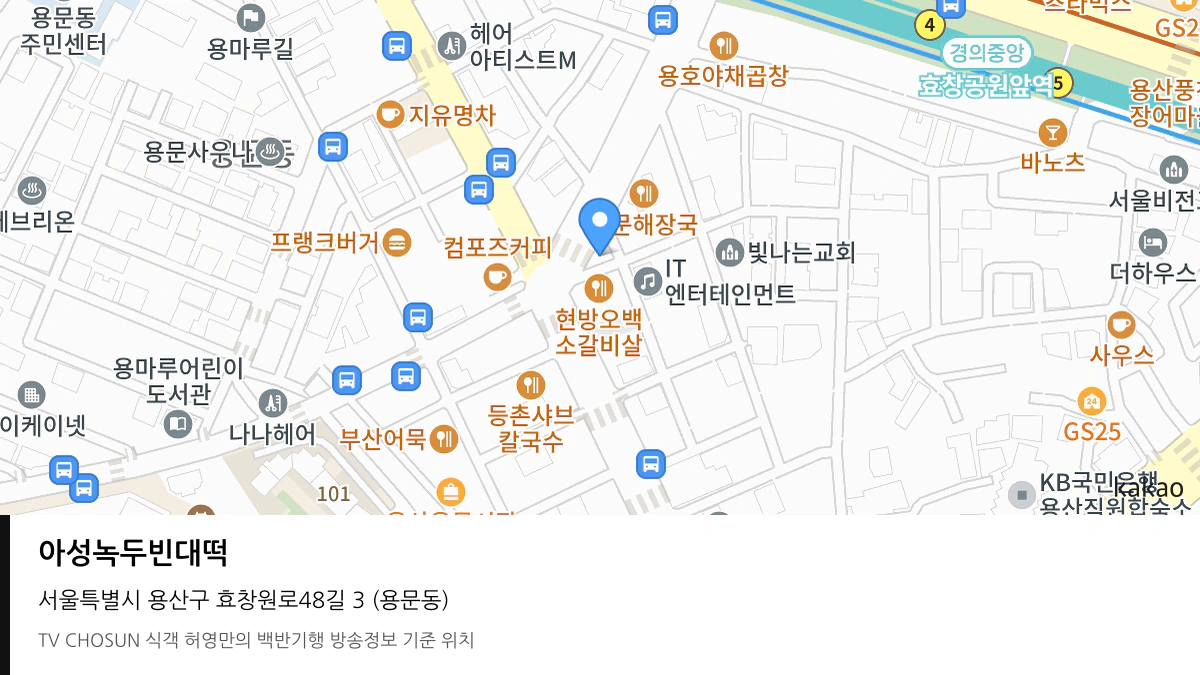 아성녹두빈대떡 위치 지도