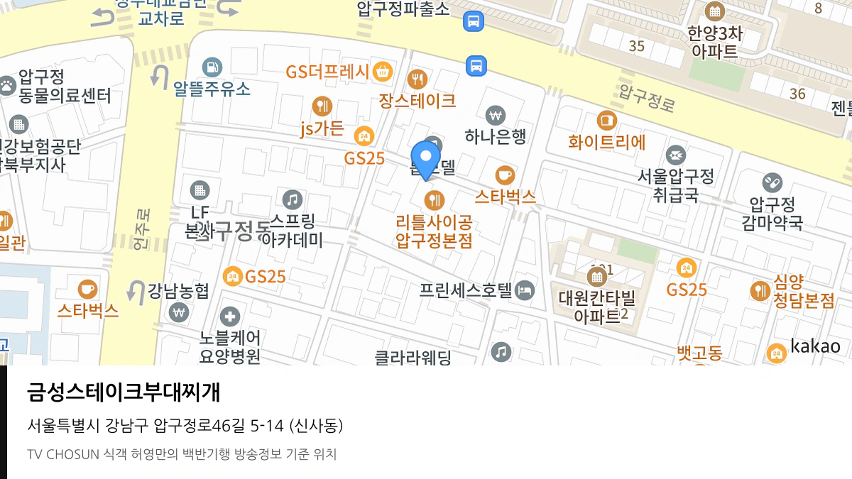 금성스테이크부대찌개 위치 지도