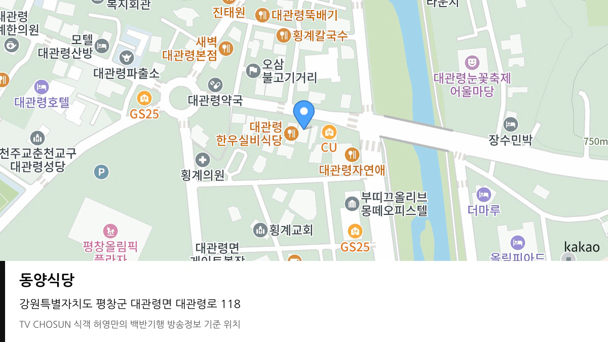 동양식당 위치 지도