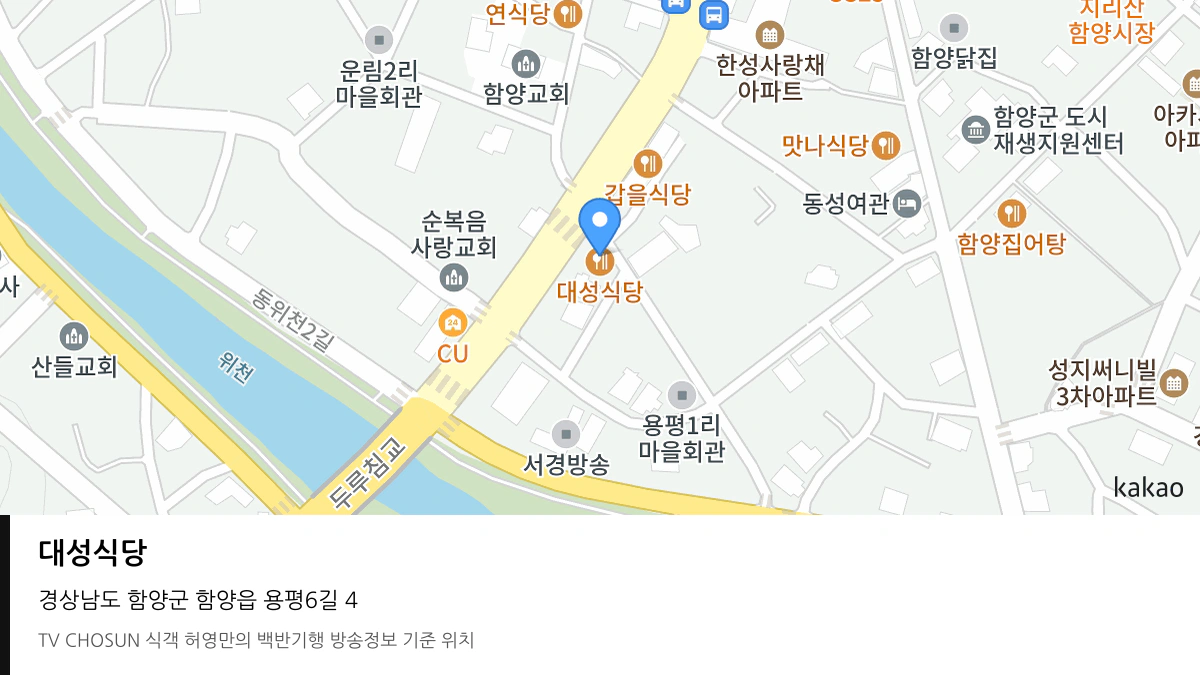 대성식당 위치 지도