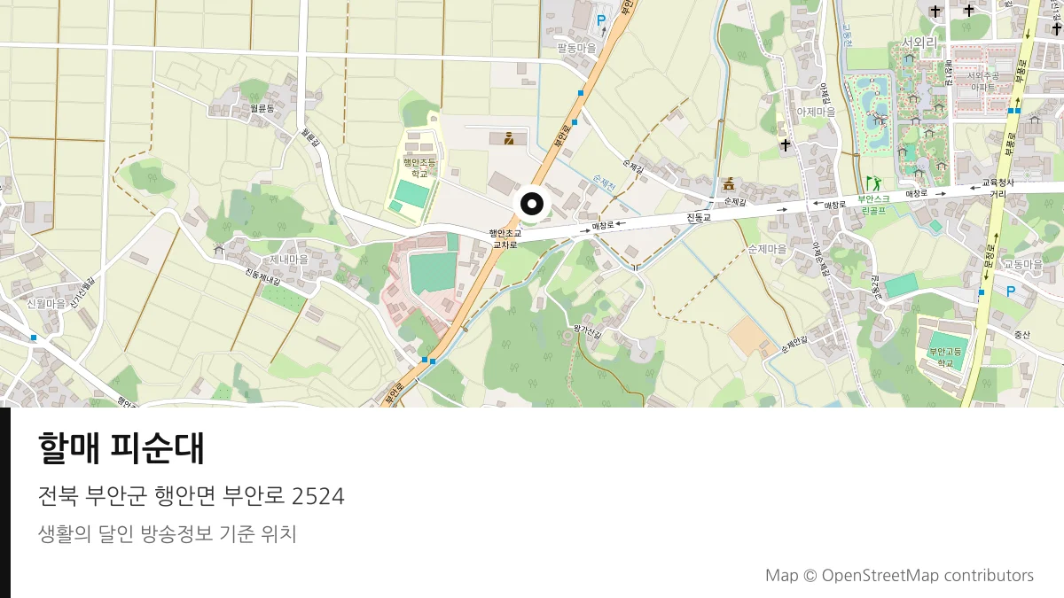할매 피순대 전북 부안군 방송 장소 위치