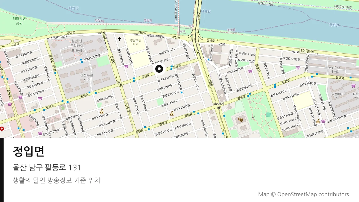 정입면 울산 남구 방송 장소 위치