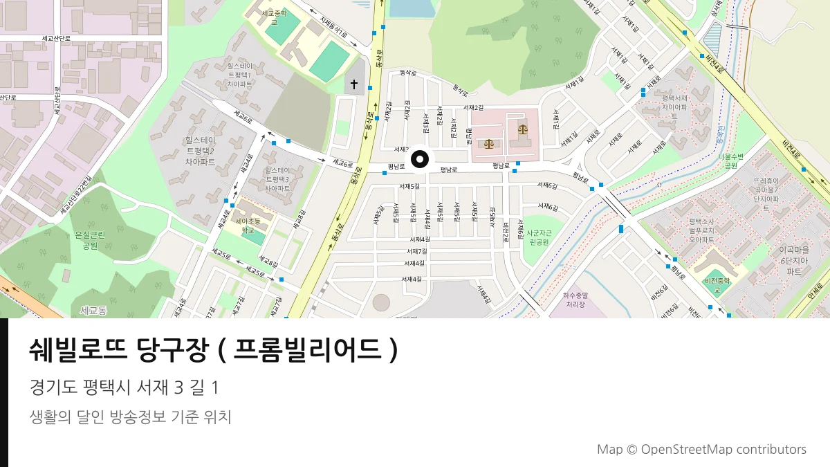 쉐빌로뜨 당구장 ( 프롬빌리어드 ) 경기 평택시 방송 장소 위치